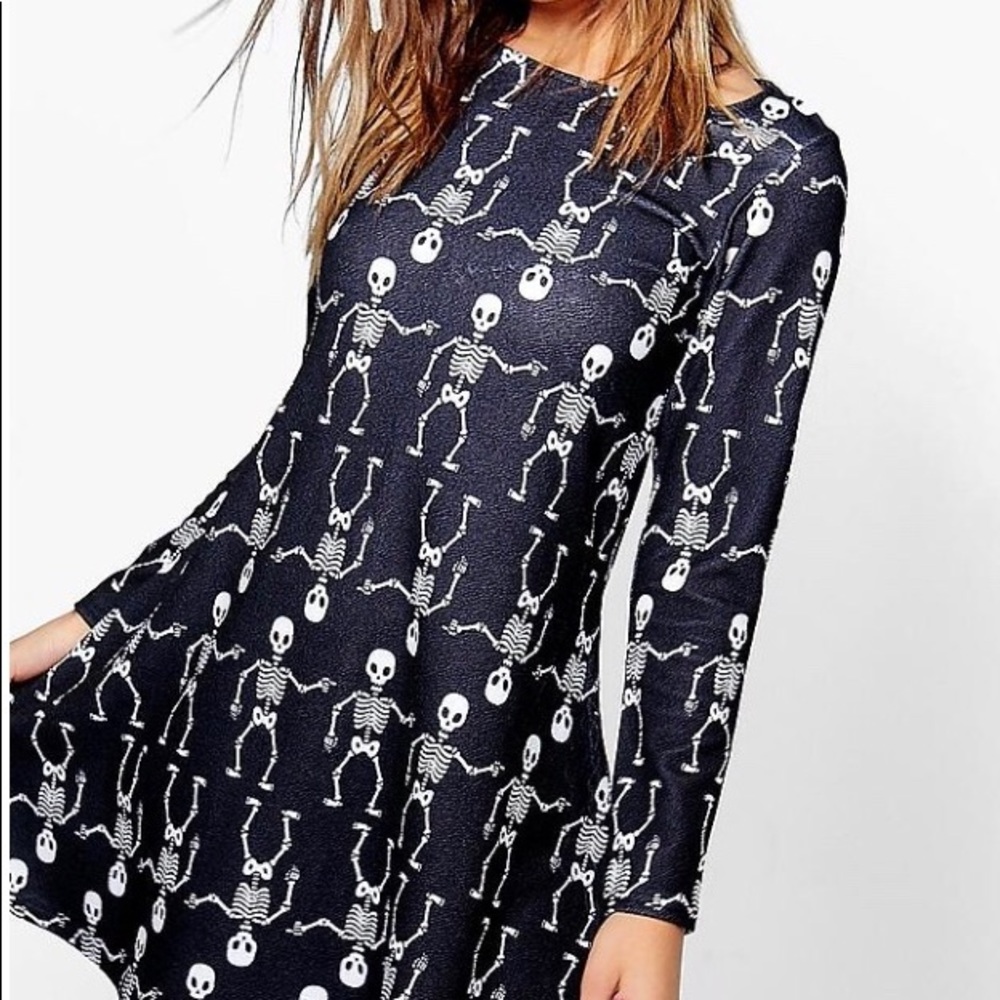 ⚫️BUY ONE GET ONE FREE! Skeleton skater dress NWOT